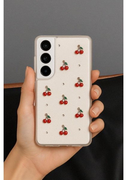 Samsung S21 Fe Uyumlu – Epoksi Kiraz Desenli, Şeffaf, Darbe Dayanıklı Telefon Kılıfı fiyatları