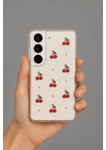 Samsung S21 Fe Uyumlu – Epoksi Kiraz Desenli, Şeffaf, Darbe Dayanıklı Telefon Kılıfı modelleri