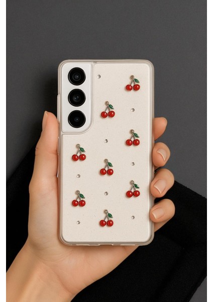 Samsung S21 Fe Uyumlu – Epoksi Kiraz Desenli, Şeffaf, Darbe Dayanıklı Telefon Kılıfı fırsatları