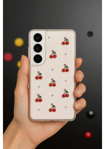 Samsung S21 Fe Uyumlu – Epoksi Kiraz Desenli, Şeffaf, Darbe Dayanıklı Telefon Kılıfı indirimleri