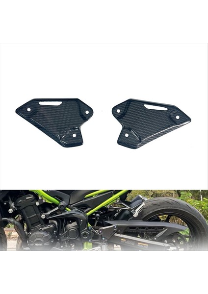 Karbon Fiber Motosiklet Aksesuarları Topuk Plakalar Kawasaki Için Ayak Çarşamba Z900 Z900SE 2017-2024 (Yurt Dışından) indirimleri