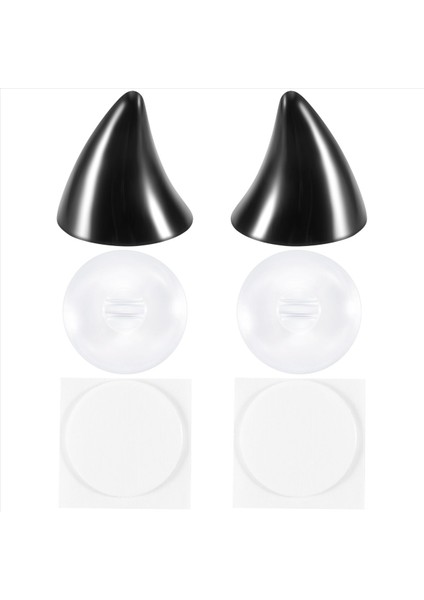 Motosiklet Kask Köşe Boynuz Dekorasyon Aksesuarları Dayanıklı Emme Kupası Yumuşak Boynuz Dekorasyon Meapwear Siyah (Yurt Dışından) modelleri