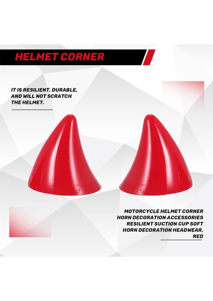 Motosiklet Kask Köşe Boynuz Dekorasyon Aksesuarları Dayanıklı Emme Kupası Yumuşak Boynuz Dekorasyon Meapwear Kırmızı (Yurt Dışından) indirimleri