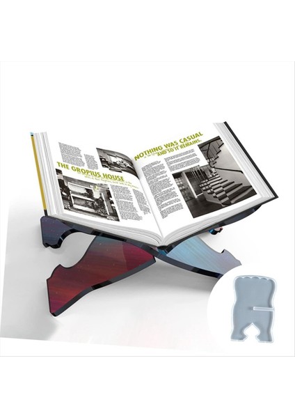 Dıy Kitap Tutucu Reçine Müzik Stand Silikon Kalıp Seti Kitap Okuma Stand Kalıpları Epoksi Reçine Döküm (Yurt Dışından) modelleri