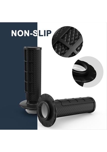 Kaymayan Kilitli Tutamaklar Snap-In Kameralı Evrensel Motosiklet Gidon Tutamakları Kir Çukur Bisikleti Handgrip Black (Yurt Dışından) indirimleri