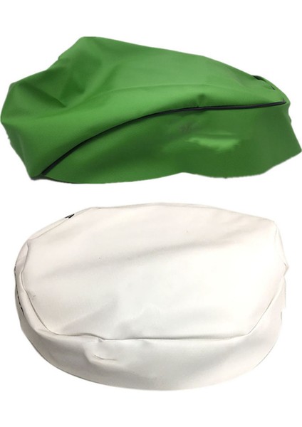 Honda Dio AF17/AF18 Motosiklet Modifikasyonu Için 2x Motosiklet Koltuk Kapağı Taklit Deri Koltuk Kapağı Beyaz ve Yeşil Motosiklet Modifikasyonu (Yurt Dışından)