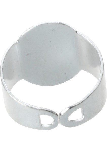 10 Adet 15 mm Gümüş Üretim Oval Ayarlanabilir Halka Tutucu (Yurt Dışından) modelleri