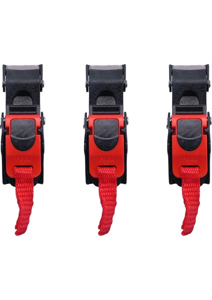 3x Plastik Motosiklet Kask Hız Klip Çene Kayışı Hızlı Bırakma Çekme Toka Yeni Siyah+Kırmızı (Yurt Dışından)