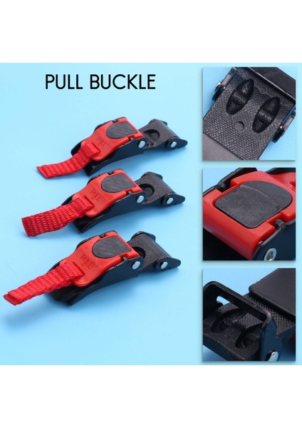 3x Plastik Motosiklet Kask Hız Klip Çene Kayışı Hızlı Bırakma Çekme Toka Yeni Siyah+Kırmızı (Yurt Dışından) indirimleri