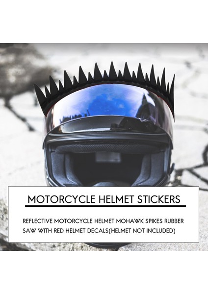 Yansıtıcı Motosiklet Kaskı Mohawk Ediciler Kırmızı Kask Çıkartmaları ile Kauçuk Testere (Kask Dahil Değildir) (Yurt Dışından) fırsatları