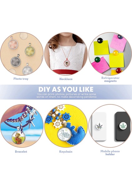 Sublimasyon Boş Alüminyum Çıkartmalar Set Yuvarlak Boş Çerçeve Kolye Tepsi Alüminyum Sayfası Süblimasyon Boş Diskler (100 Pcs) (Yurt Dışından) fiyatları