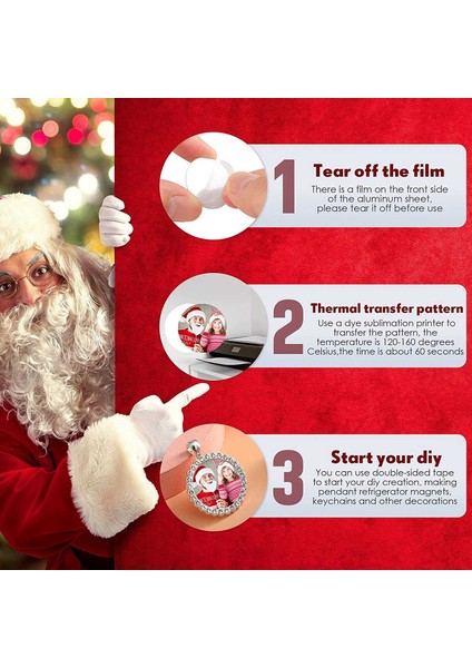 Sublimasyon Boş Alüminyum Çıkartmalar Set Yuvarlak Boş Çerçeve Kolye Tepsi Alüminyum Sayfası Süblimasyon Boş Diskler (100 Pcs) (Yurt Dışından) modelleri