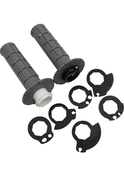 Kaymayan Kilitli Tutamaklar Snap-In Kameralı Evrensel Motosiklet Gidon Tutamakları Kir Çukur Bisikleti Handgrip Gri (Yurt Dışından)