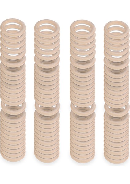 100 Adet El Sanatları Için Doğal Ahşap Halkalar 55MM Dantel Halkaları Dıy El Sanatları Için Katı Ahşap Halkalar Konektör Mücevher Yapımı (Yurt Dışından)