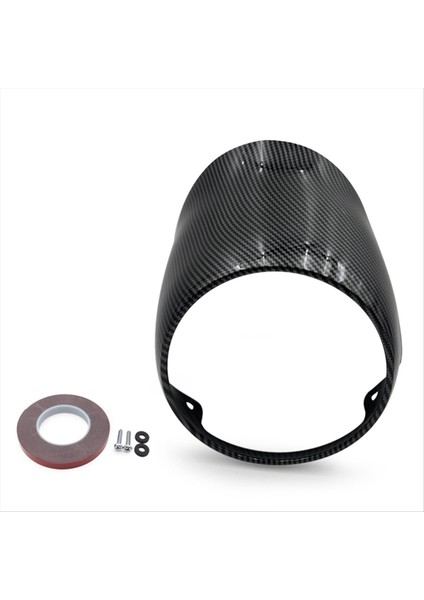 Motosiklet Ön Kaplama Far Kapağı Vespa Primavera Için Camı Kaplama 150 Karbon Fiber Desen (Yurt Dışından)