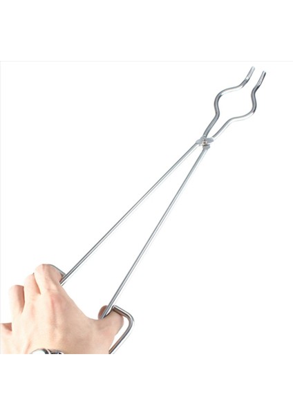 3pcs 45CM Paslanmaz Çelik Yürütme Tonca Kelepçe Kelepçe Grafit Eritme Fırında Pense Tutucu (Yurt Dışından) fırsatları