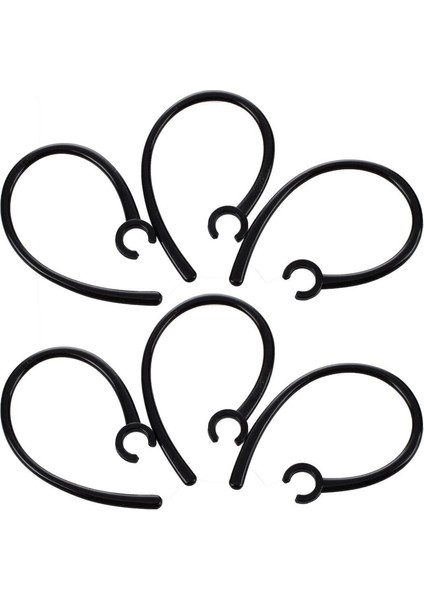 Bluetooth Kulaklık Için 6 Adet Elden Çıkmış 5 5mm Delik Siyah Plastik Earhook (Yurt Dışından)