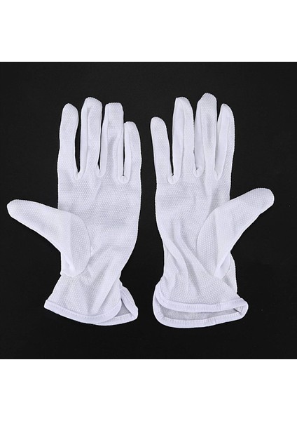10X Çift Koruyucu Koruyucu Anti-Slip Beyaz Pamuklu Çalışma Sürüş Eldivenleri (Yurt Dışından) modelleri