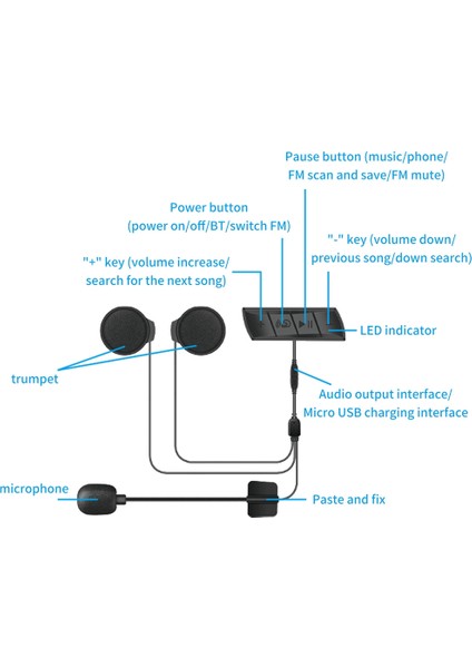 Motosiklet Kask Kulaklıklı Bluetooth 5 0 Interscom Kablosuz Kulaklık Stereo Mikrofon Gürültü Azaltma Kulaklık M7 (Yurt Dışından) indirimleri