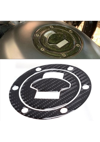 3x Karbon Fiber Tank Gaz Kapağı Dolgu Kapak Çıkartma Çıkartma Çıkartma Bmw R1200RT K1200S F650 R1150 R/rs/gt/lt Tüm (Yurt Dışından) indirimleri