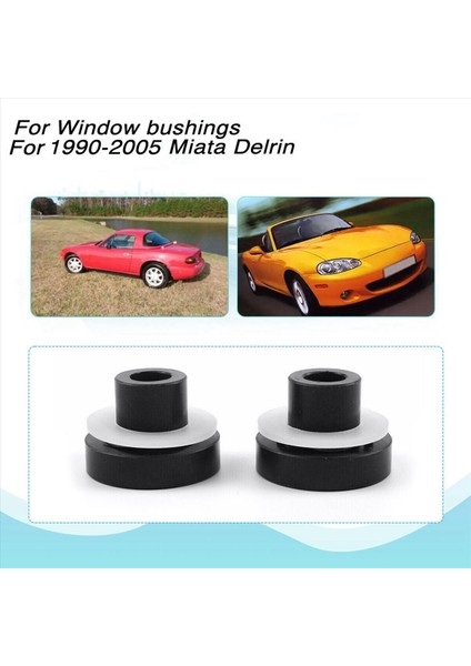 1990-2005 Için 2x Uygun Mazda Miata Delrin Pencere Burçları 909-925 (Yurt Dışından) fırsatları
