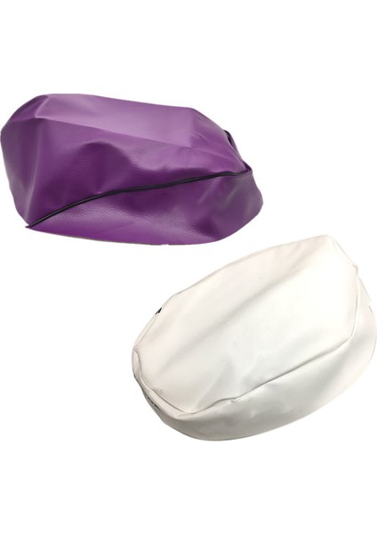 2 Adet Motosiklet Koltuk Kapağı Taklit Honda Dio AF27/AF28 Motosiklet Modifikasyonu Beyaz ve Mor (Yurt Dışından)