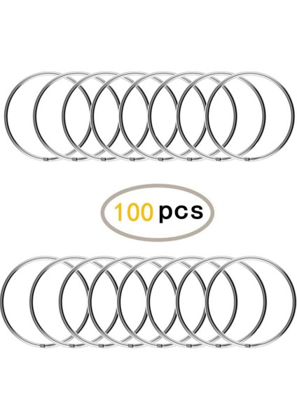 200PCS 1 Inç Anahtar Yüzük Açık Anahtar Yüzük Metal Anahtar Halka Düz Yüzük Ev Araba Anahtarı (Yurt Dışından) modelleri