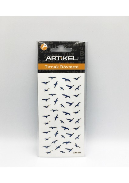 Artikel Mavi Kuşlar Metalik Tırnak Sticker, Nail Sticker, Nail Art indirimleri
