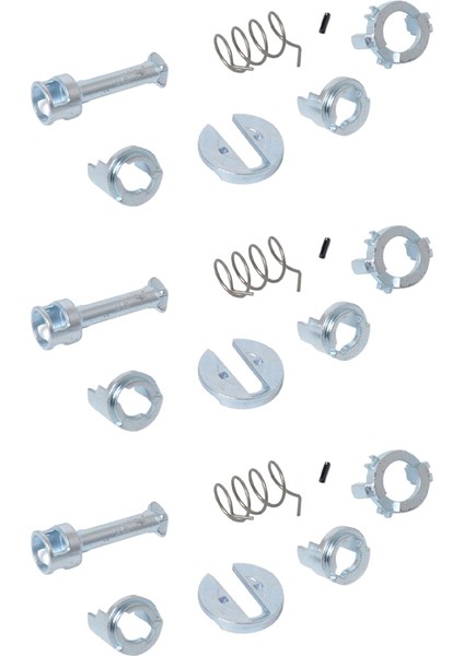 3x Araç Ön Sol ve Sağ Kapı Kilit Silindir Onarım Kiti Değiştirme 51217035421 For-Bmw X3 E83 X5 E53 (Yurt Dışından)