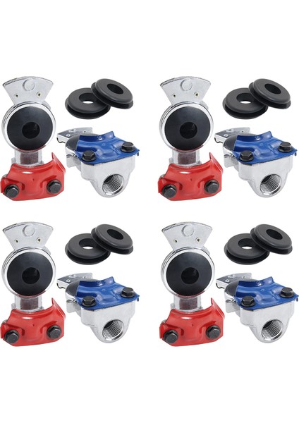 4x Evrensel Gladhand Acil Durum ve Servis Fren Hava Hortum Kuplaj Konnektörleri Eller Parçaları (Yurt Dışından)