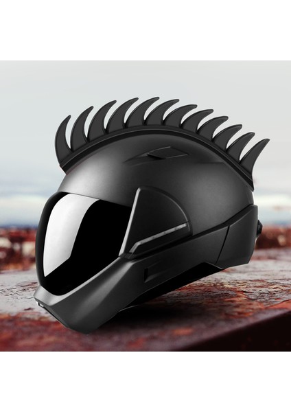 Yansıtıcı Motosiklet Kask Mohawk Kırmızı Kask Çıkartmaları ile Kauçuk Kamber Saw (Kask Dahil Değildir) (Yurt Dışından) fırsatları