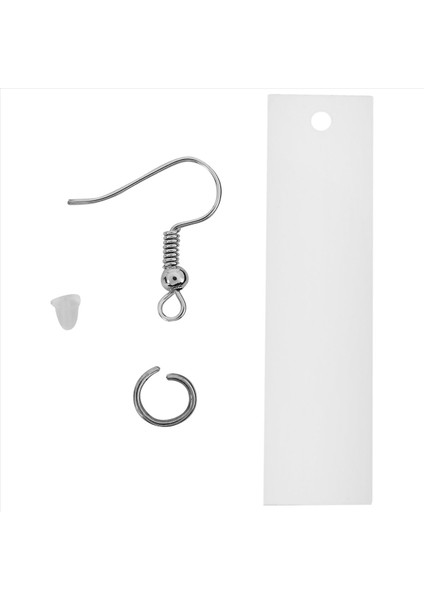 50PCS Süblimasyon Boş Küpeler Dikdörtgen Isı Transferi Küpe Kolye Küpe Torbaları Dıy Süblimasyon Yapmak (Yurt Dışından)