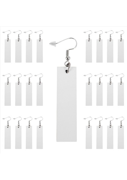 50PCS Süblimasyon Boş Küpeler Dikdörtgen Isı Transferi Küpe Kolye Küpe Torbaları Dıy Süblimasyon Yapmak (Yurt Dışından) modelleri