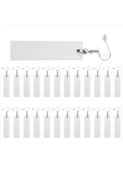 50PCS Süblimasyon Boş Küpeler Dikdörtgen Isı Transferi Küpe Kolye Küpe Torbaları Dıy Süblimasyon Yapmak (Yurt Dışından) fırsatları