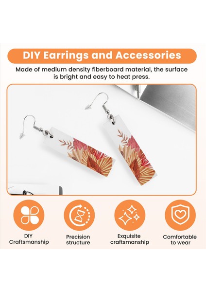 50PCS Süblimasyon Boş Küpeler Dikdörtgen Isı Transferi Küpe Kolye Küpe Torbaları Dıy Süblimasyon Yapmak (Yurt Dışından) indirimleri