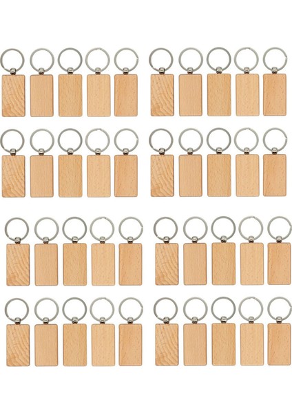40PCS Ahşap Gravür Boşluklar Dikdörtgen Boş Ahşap Anahtar Zinciri Anahtarlıklar Için Ahşap Boşluklar (Genişlik 1 22 Inç) (Yurt Dışından)
