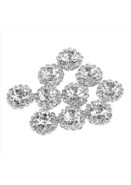 Kristal Rhinestone Düğmesi Düz Arka Dekorasyon Dıy 15MM 50 Pcs (Yurt Dışından) fiyatları