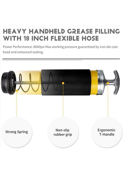 18 Inçlik Esnek Hortum ile 8000 Psi Ağır El Gresi Doldurma (Yurt Dışından) fırsatları