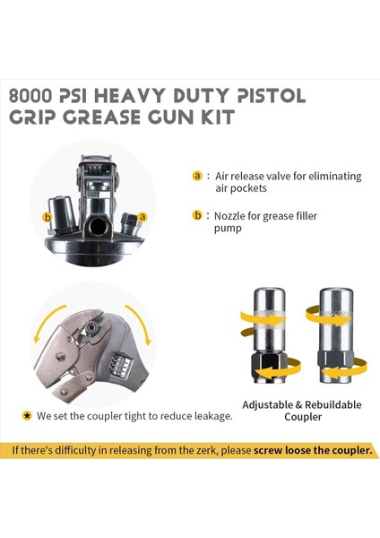 18 Inçlik Esnek Hortum ile 8000 Psi Ağır El Gresi Doldurma (Yurt Dışından) indirimleri