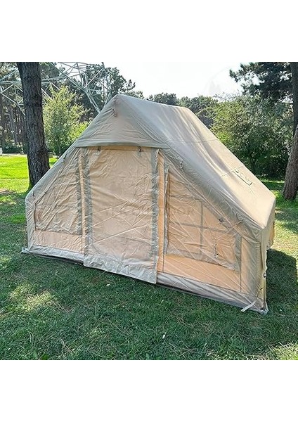 Outdoor 210D Oxford 6 Kişilik 4 Mevsim Soba Çıkışlı Şişme Kamp Çadırı – Pompalı, 210X300X190 cm fırsatları