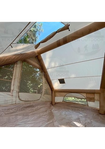 Outdoor 210D Oxford 6 Kişilik 4 Mevsim Soba Çıkışlı Şişme Kamp Çadırı – Pompalı, 210X300X190 cm indirimleri