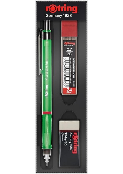 Visuclick Min Silgi 3'lü Okul Seti- 0.7 mm Yeşil