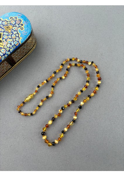 Damla Kehribar Yetişkin Kolye