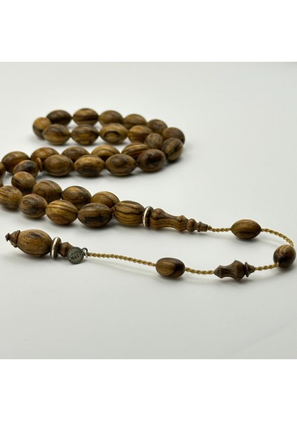 Şükrü Baba Imzalı Beyzi Kesim Halka Gümüş Detaylı Öd Ağacı Tespih fiyatları