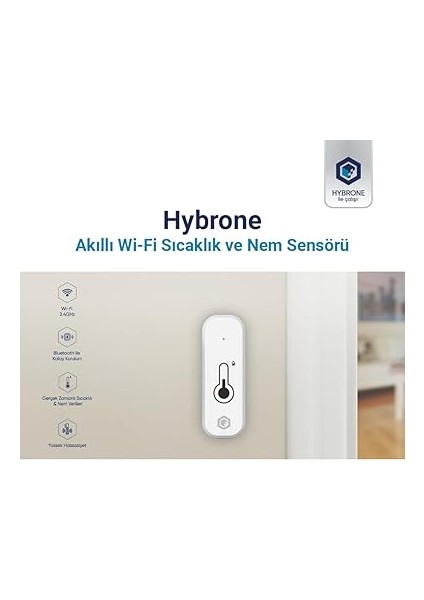 Akıllı Wi-Fi Sıcaklık ve Nem Sensörü, Gerçek Zamanlı Sıcaklık ve Nem Verileri, Yüksek Hassasiyet, Uygulama Üzerinden Anında Bildirim fiyatları