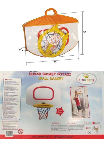 Duvar Basketbol Potası Çocuk 3+ Yaş Iç/dış Mekan Sabit Mini Pota Eğitici Spor Seti fırsatları