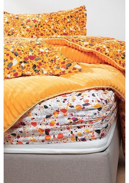 Terazzo Çift Kişilik Triola Uyku Seti Sarı modelleri