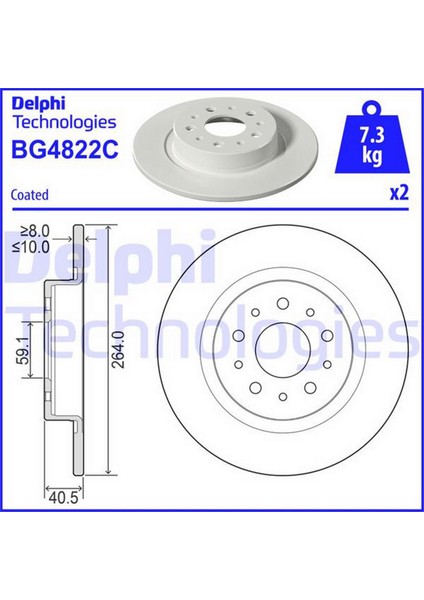 Mtxdpn Arka Fren Diski Fiat Egea 15 500L 12 264X10X40