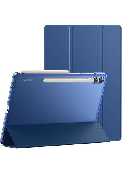 Galaxy Tab S10 Plus/tab S9 Plus 12.4 Inç S Pen Tutucu Yumuşak Standı Tablet Kılıfı (Lacivert)