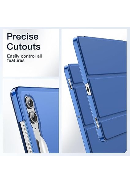 Galaxy Tab S10 Plus/tab S9 Plus 12.4 Inç S Pen Tutucu Yumuşak Standı Tablet Kılıfı (Lacivert) modelleri